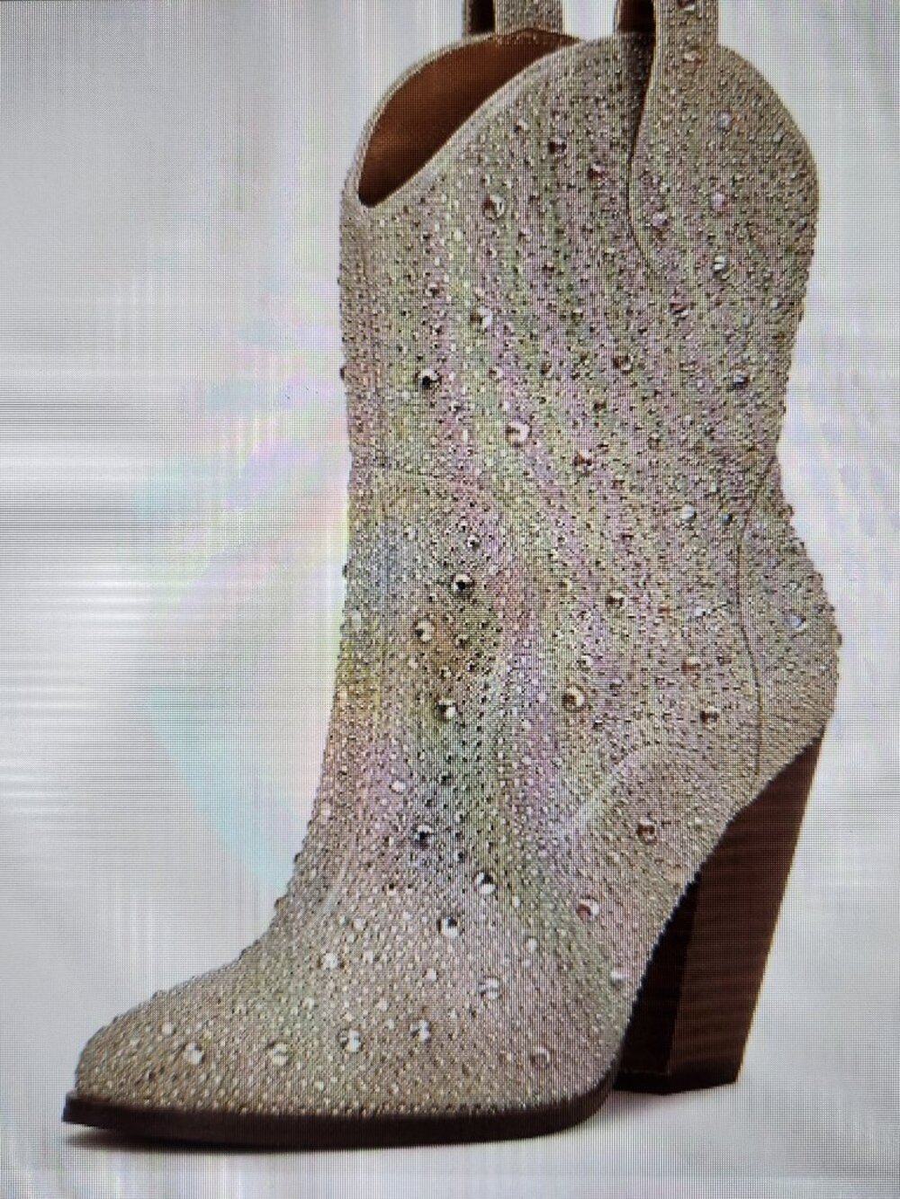 Jessica Simpson "Cissely" Embellished Western Booties. NIB. Size 8.5